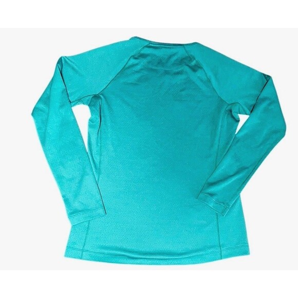 Patagonia Shirt Women Size M Aqua Capilene‎ Midweight Crew Baselayer Cool Cold - Picture 2 of 8